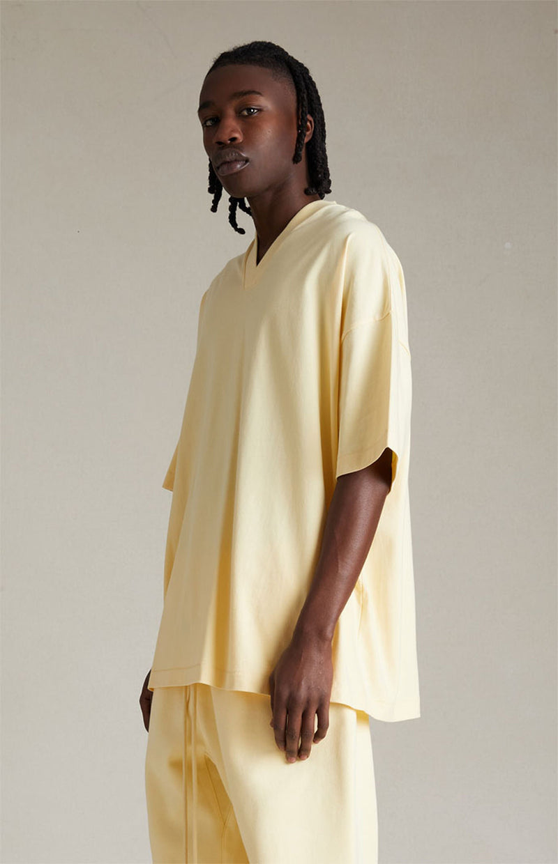 V NECK TSHIRT GARDEN YELLOW