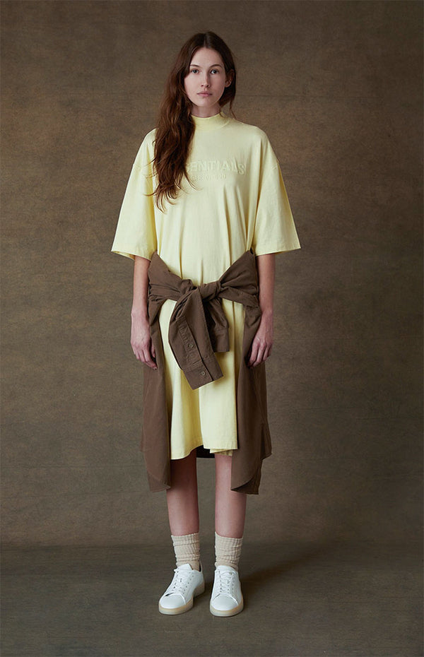 WOMEN TEE DRESS CANARY