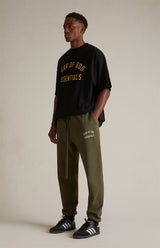 FLEECE ESSENTIAL SWEATPANT - MILITARY