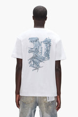 GOTHIC P NAILS TEE - WHITE