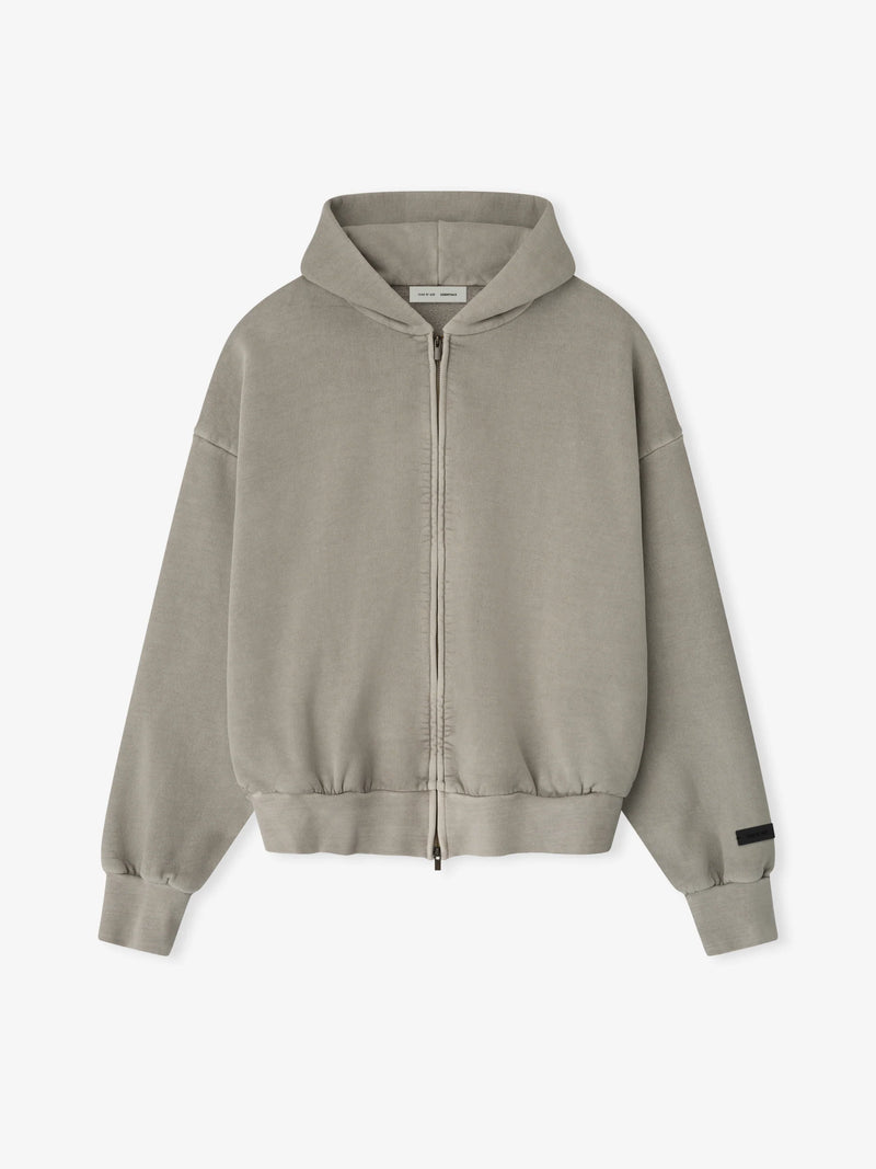 CLASSIC FULL ZIP HOODIE - SMOKE GREY