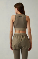 WOMEN RUNNING SHORT TAUPE