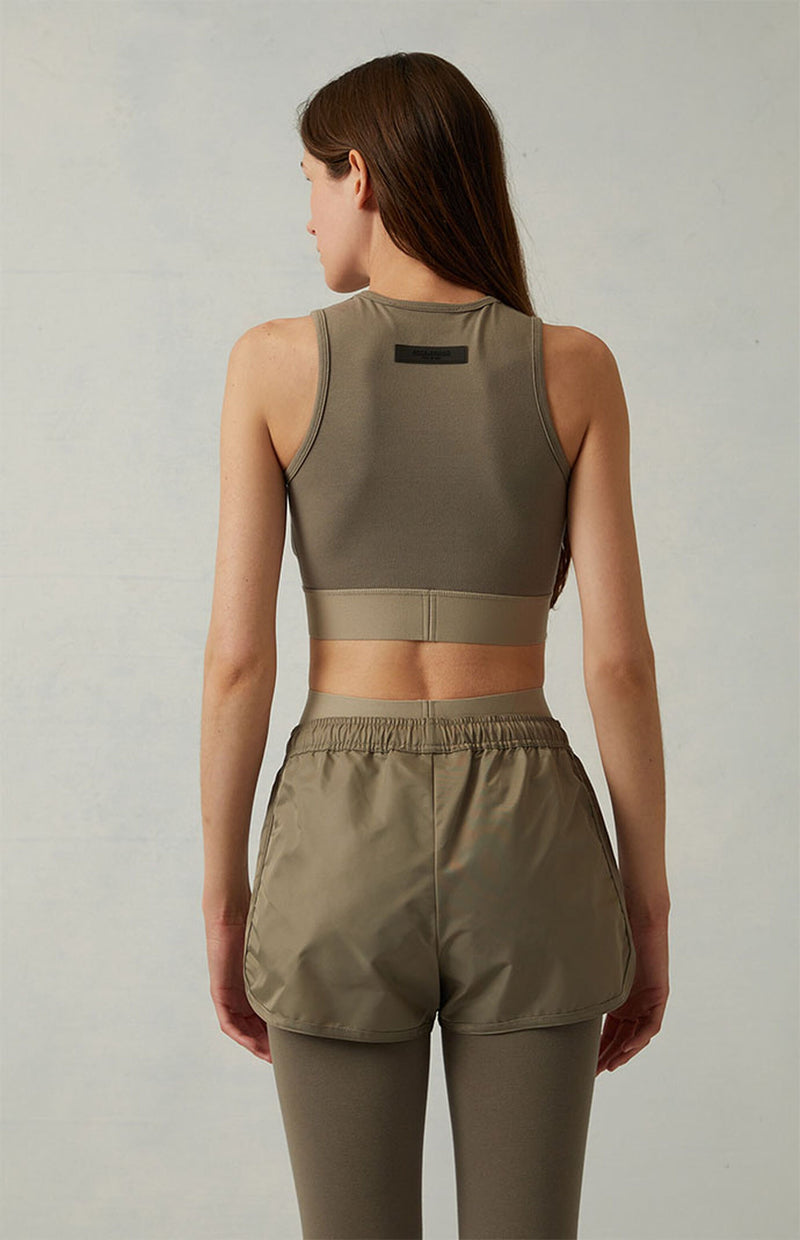 WOMEN RUNNING SHORT TAUPE
