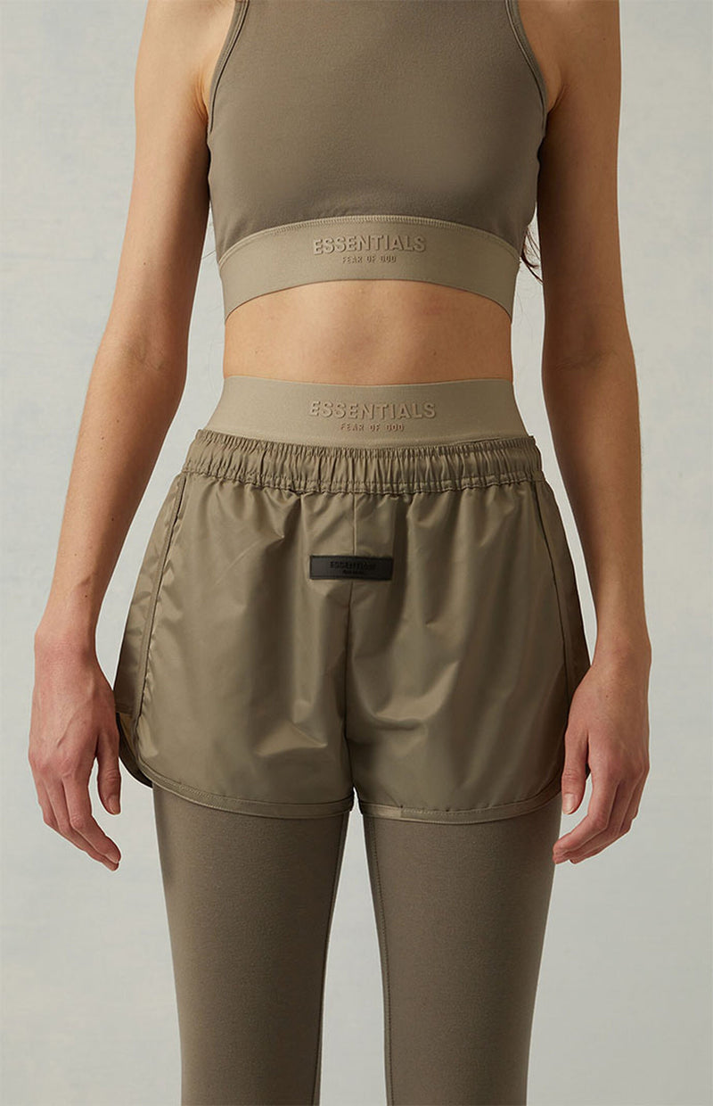 WOMEN RUNNING SHORT TAUPE