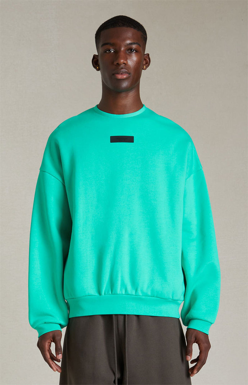 CREWNECK SWEATER-MINT LEAF