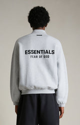 FLEECE POLO - LIGHT HEATHER GRAY