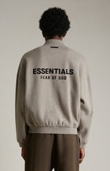 FLEECE POLO - HEATHER GRAY