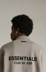 FLEECE POLO - HEATHER GRAY