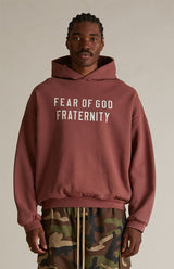 HEAVY FLEECE HOODIE - CRIMSON