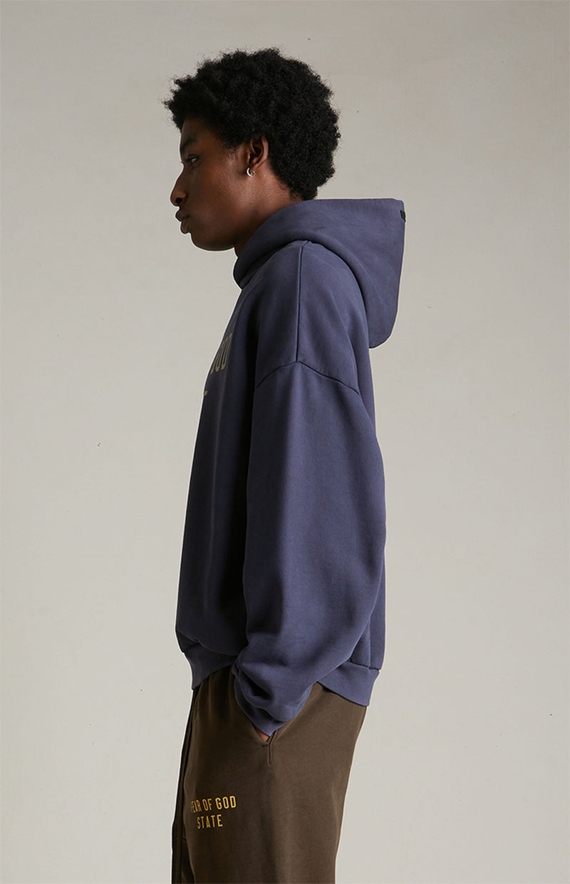 HEAVY FLEECE HOODIE MARINE