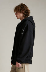 HEAVY FLEECE FULLZIP HOODIE BLACK