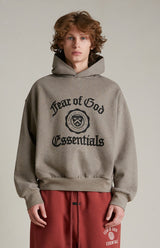 HEAVY FLEECE VINTAGE SHRUNKEN HOODIE - HEATHER GRAY