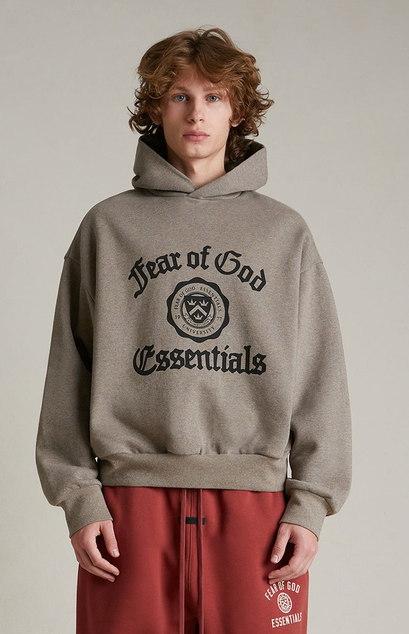 HEAVY FLEECE VINTAGE SHRUNKEN HOODIE - HEATHER GRAY