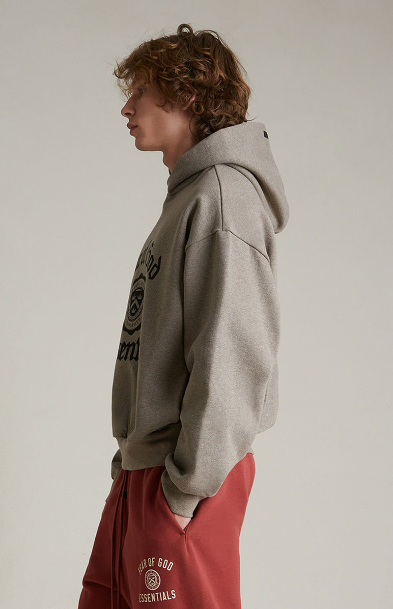 HEAVY FLEECE VINTAGE SHRUNKEN HOODIE - HEATHER GRAY