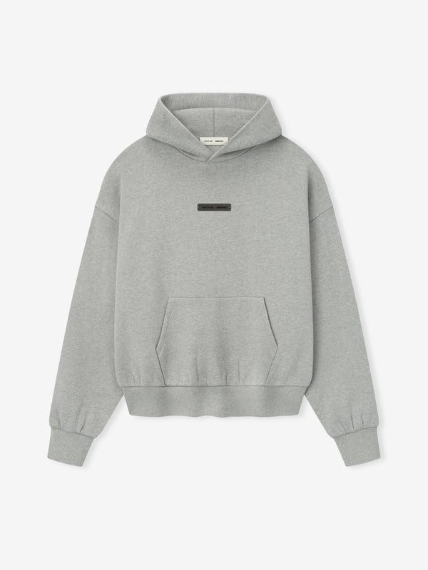 CLASSIC FIT FLEECE HOODIE - CONCRETE HEATHER