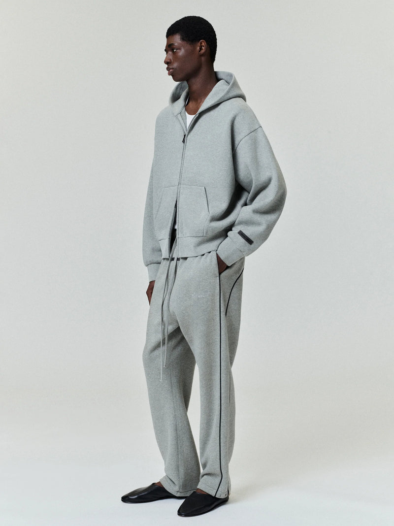 CLASSIC FIT FLEECE ZIP - CONCRETE HEATHER