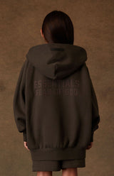 KIDS FULLZIP HOODIE OFF BLACK