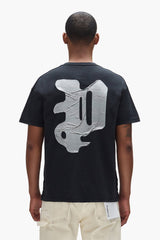 TAPED GOTHIC P TEE - BLACK
