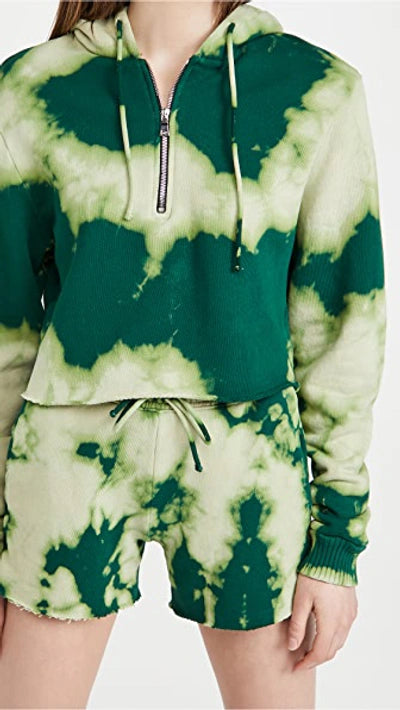 THE BROOKLYN CROP ZIP HOODIE SHAMROCK BLAST
