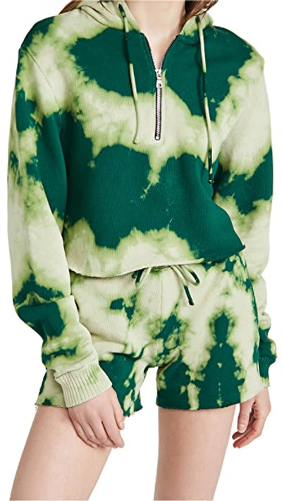 THE BROOKLYN CROP ZIP HOODIE SHAMROCK BLAST