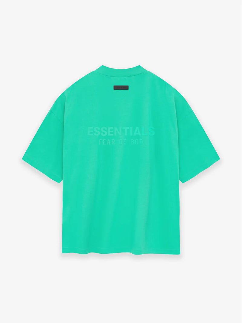 V NECK TSHIRT-MINT LEAF