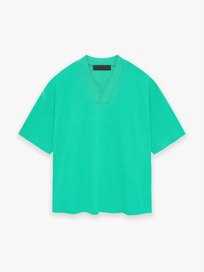 V NECK TSHIRT-MINT LEAF