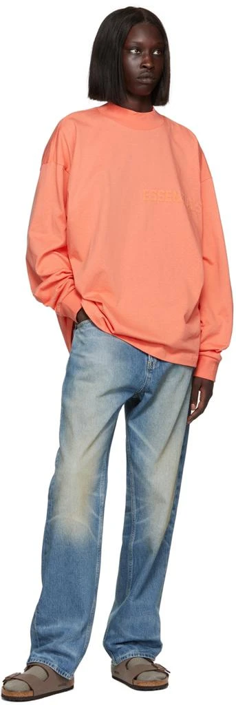 Cotton Long Sleeve T-Shirt TEE-CORAL