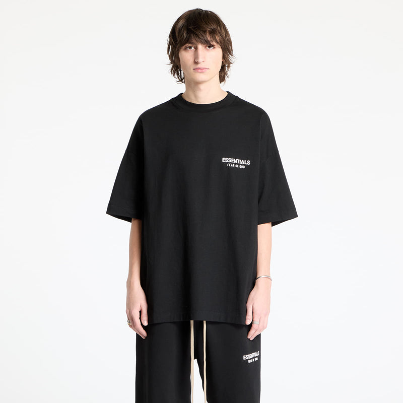 JERSEY CREWNECK T-SHIRT - BLACK