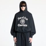 HEAVY FLEECE VINTAGE SHRUNKEN HOODIE - BLACK