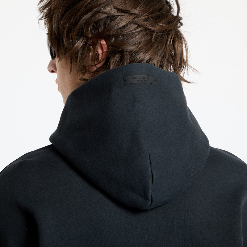 HEAVY FLEECE VINTAGE SHRUNKEN HOODIE - BLACK
