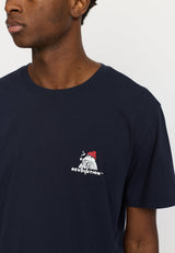 PRINTED T-SHIRT - NAVY