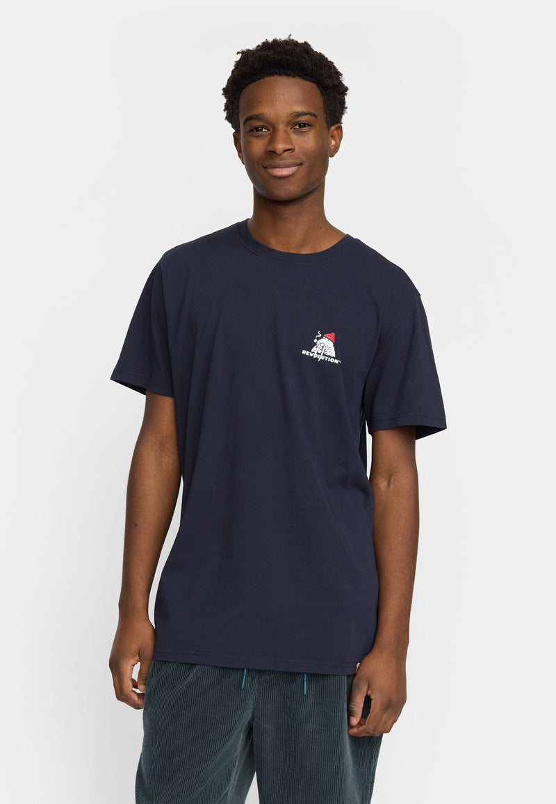 PRINTED T-SHIRT - NAVY