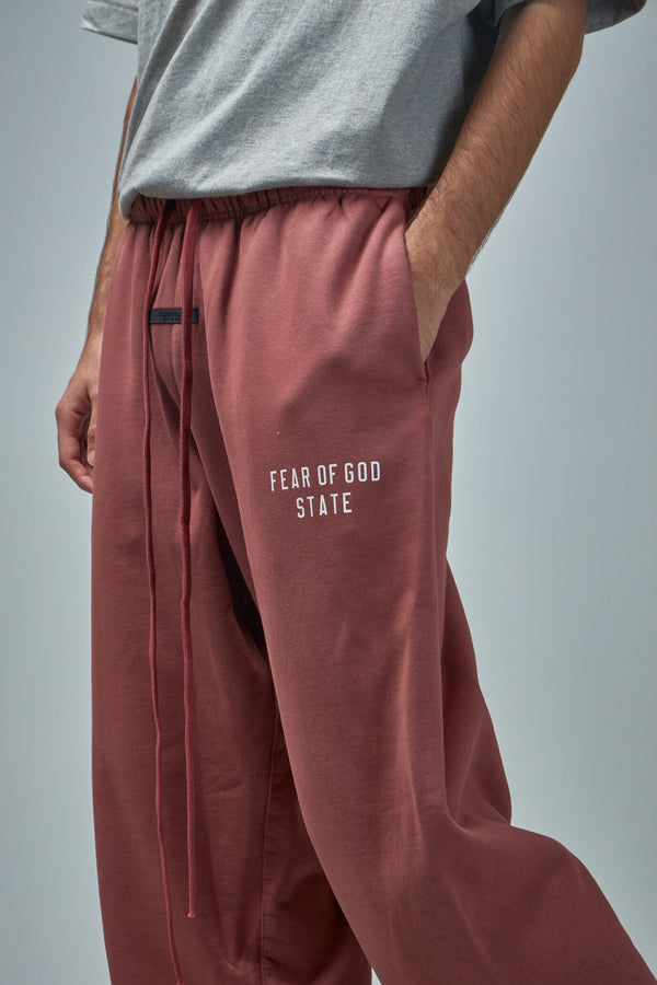 HEAVY FLEECE SWEATPANT - CRIMSON