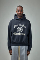 HEAVY FLEECE VINTAGE SHRUNKEN HOODIE - BLACK