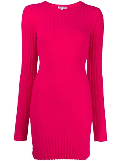 CAPRI LONG SLEEVE MINI DRESS FUCHSIA