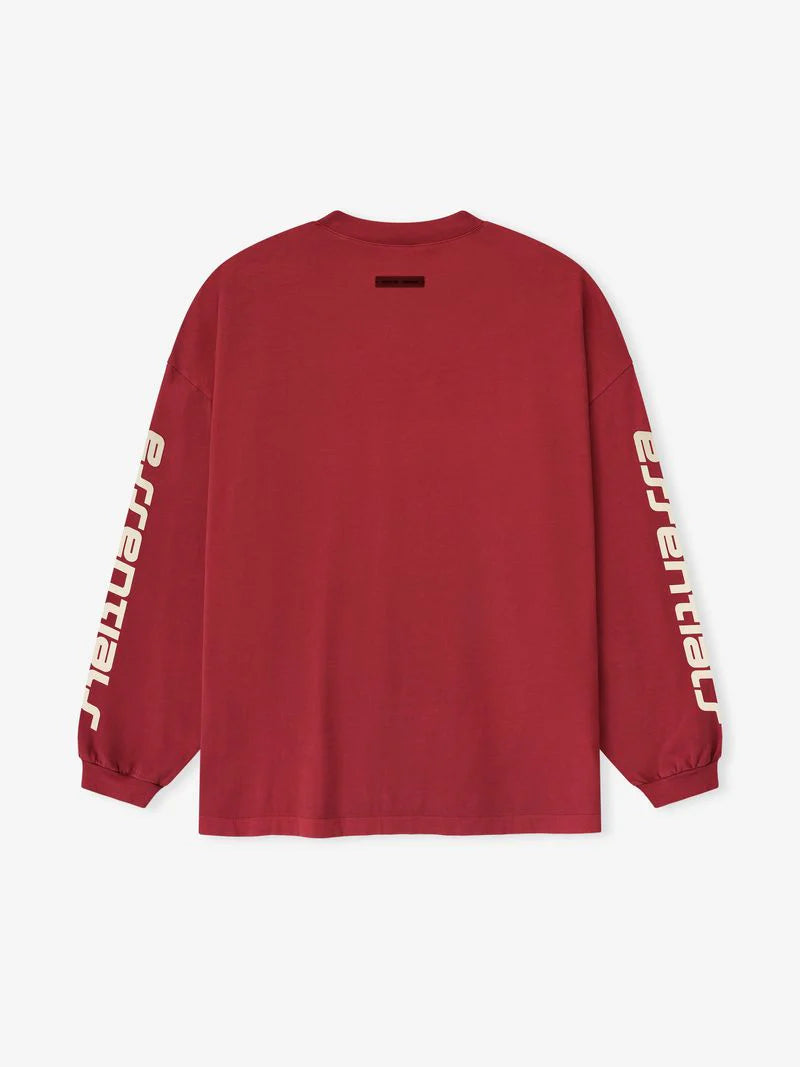 90'S LONG SLEEVE TEE - CRIMSON