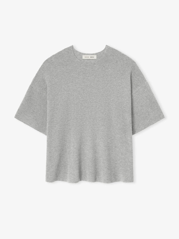 WAFFLE SHORT SLEEVE - CONCRETE HEATHER