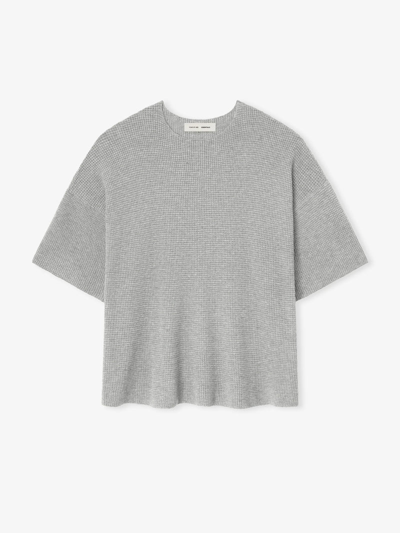 WAFFLE SHORT SLEEVE - CONCRETE HEATHER