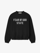90'S FIT FLEECE CREW - JET BLACK
