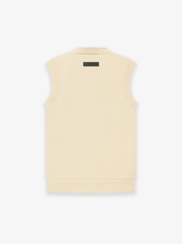 ESSENTIALS V NECK VEST EGG SHELL