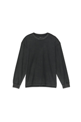 TEXTURED JERSEY LONG SLEEVE - BLACK