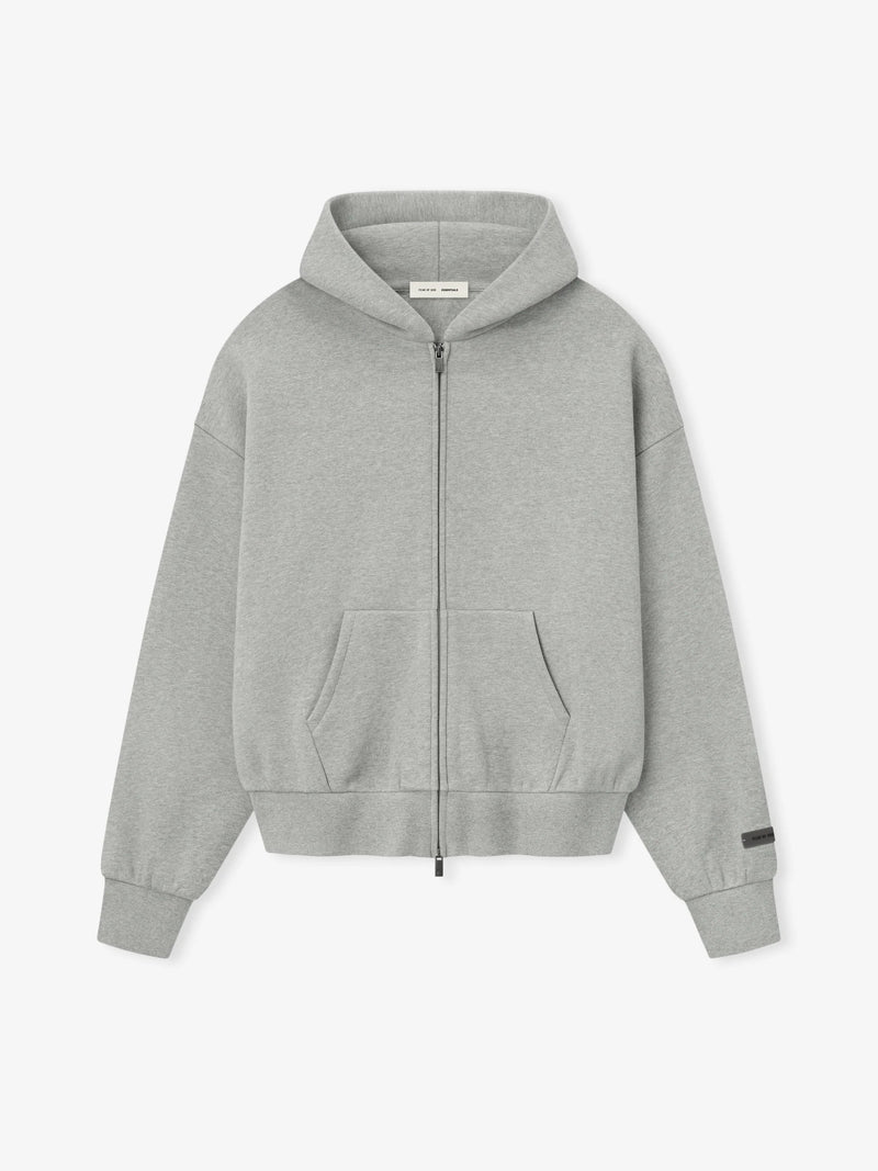 CLASSIC FIT FLEECE ZIP - CONCRETE HEATHER
