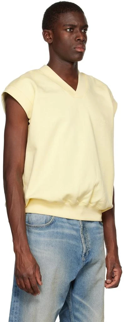 V NECK VEST CANARY