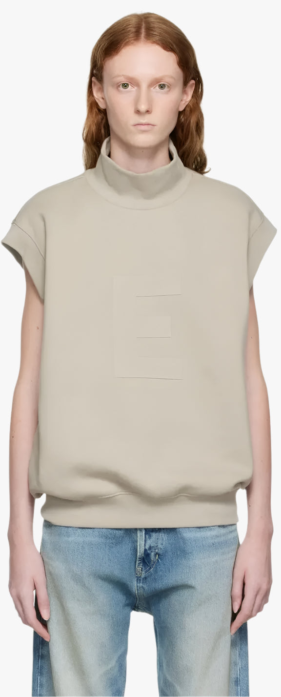 Mock Neck Vest Sea Foam