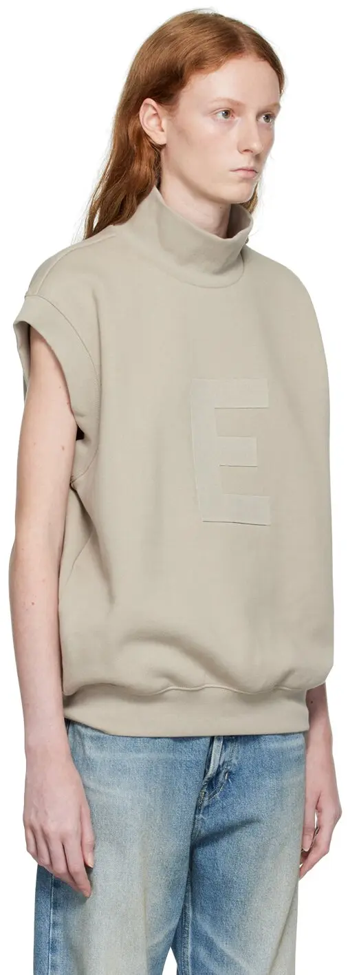 Mock Neck Vest Sea Foam