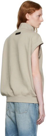 Mock Neck Vest Sea Foam