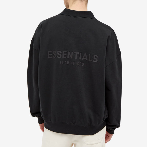 MEN-ESSENTIALS LS POLO STRETCH LIMO