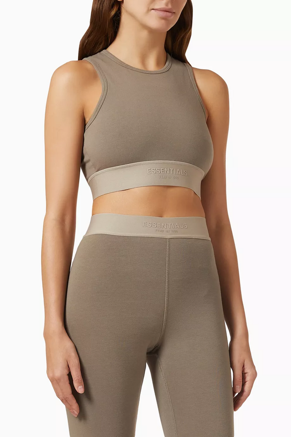 WOMEN-SPORT TANK TAUPE