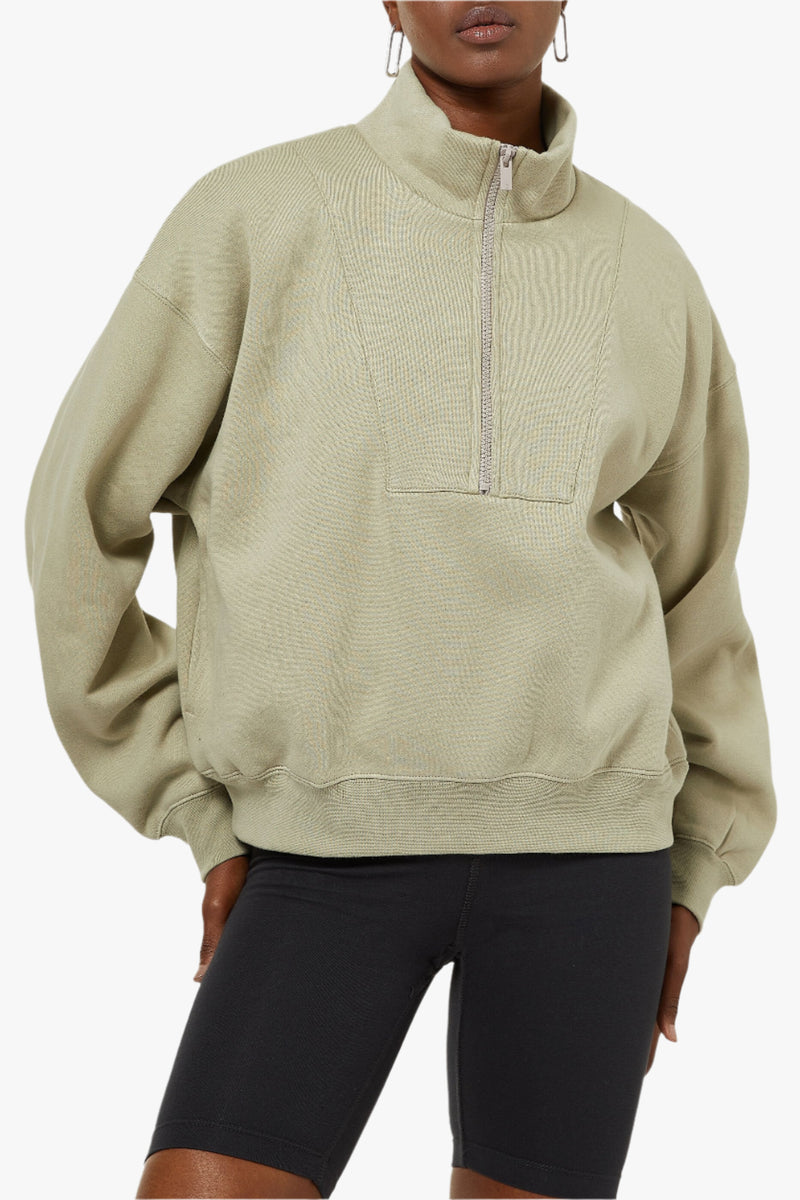WOMENS 1/2 ZIP PULLOVER -  SEA FOAM