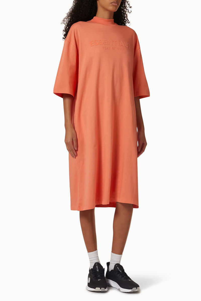 TEE DRESS-CORAL